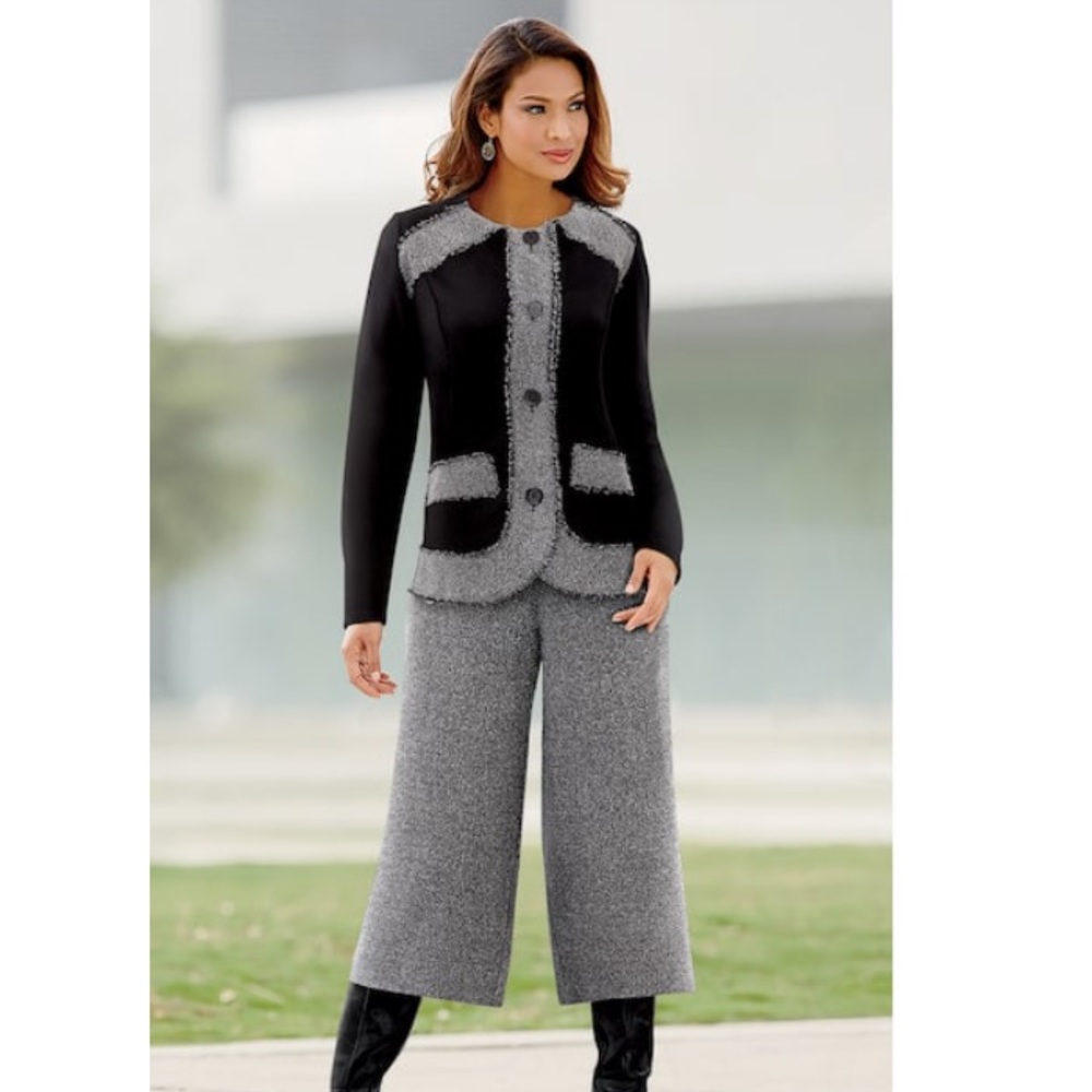 Monroe & Main Tweed Dream Gaucho Set